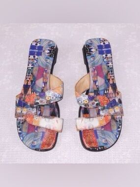 ICON Women's Multi-Color Patterned Slide Sandals